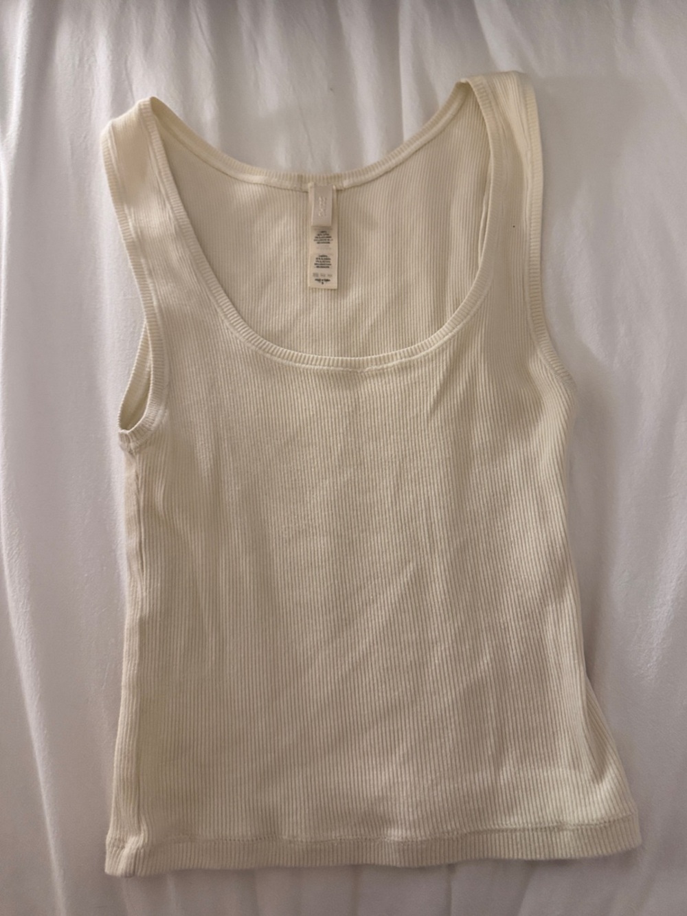 SKIMS Ribbed Tank Top in Cream